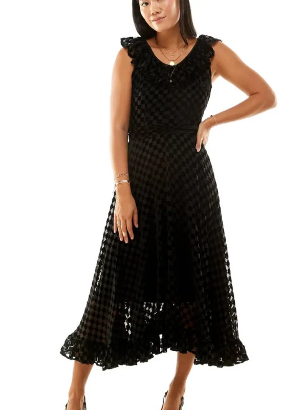 Aaliyah Dress - Check Burn Out