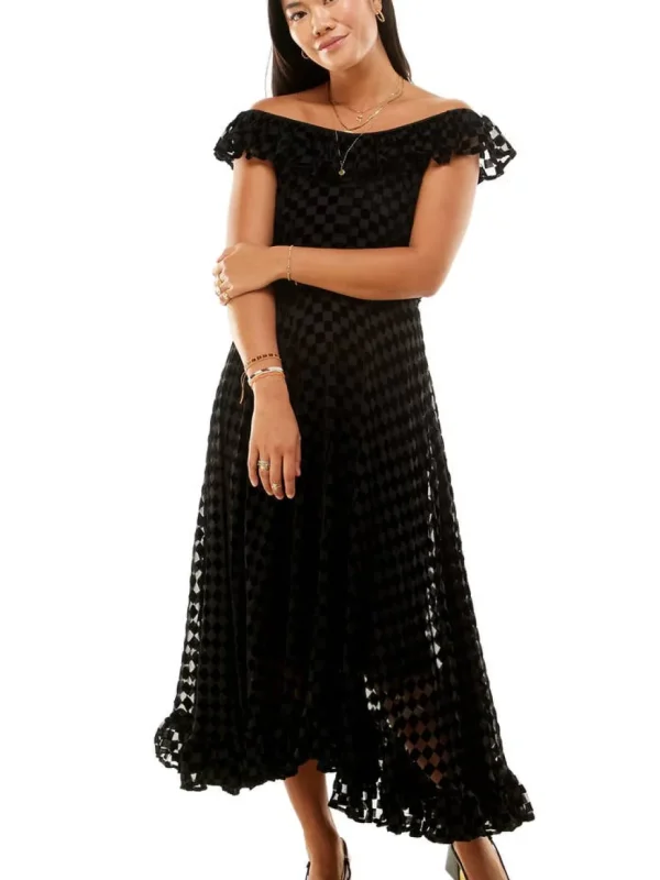 Aaliyah Dress - Check Burn Out