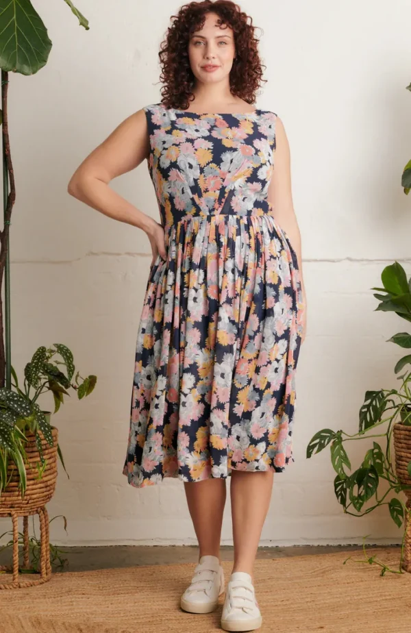 Abigail Dress - Summer Marigolds Floral
