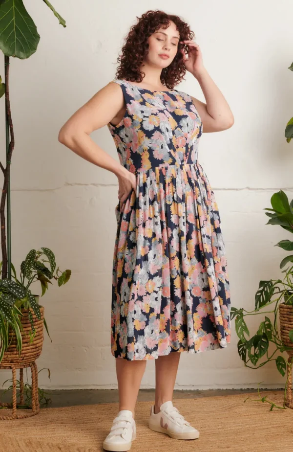 Abigail Dress - Summer Marigolds Floral