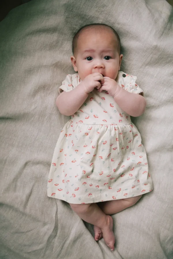 Abigail Pointelle Rib Dress - Organic Cotton
