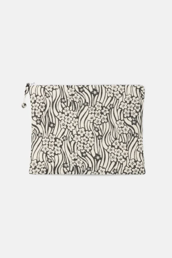 Abstract Flower Print Handbag