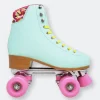 Adult Mint Quilted Roller Skates - Mint