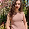 Alpaca Sweater Vest - Blush