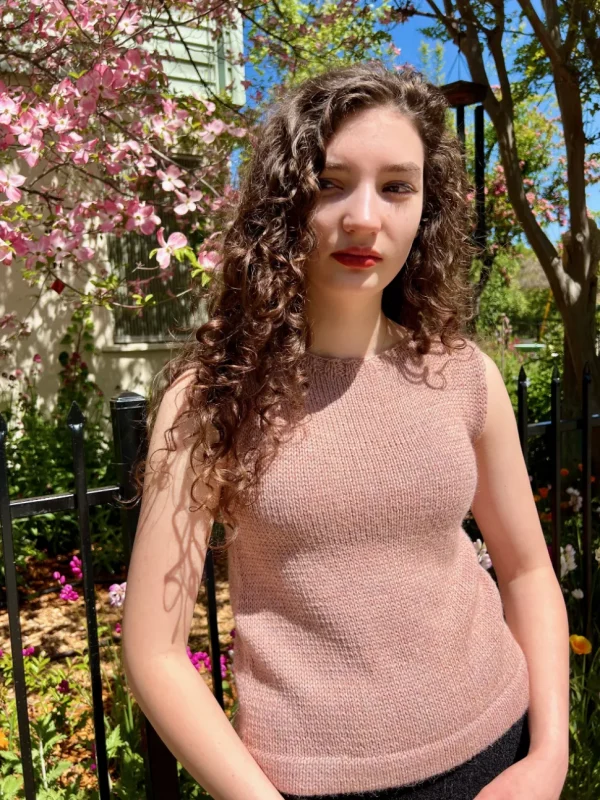 Alpaca Sweater Vest - Blush