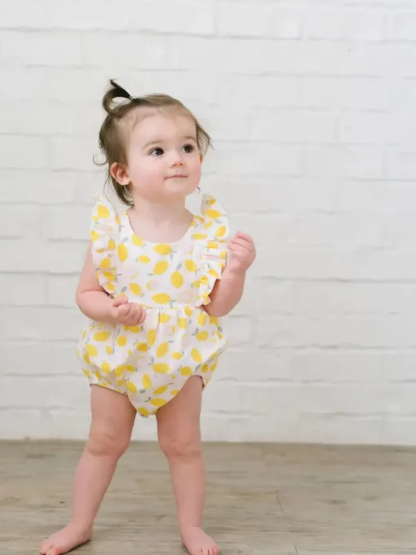 Amelia Romper - Lemon Drop