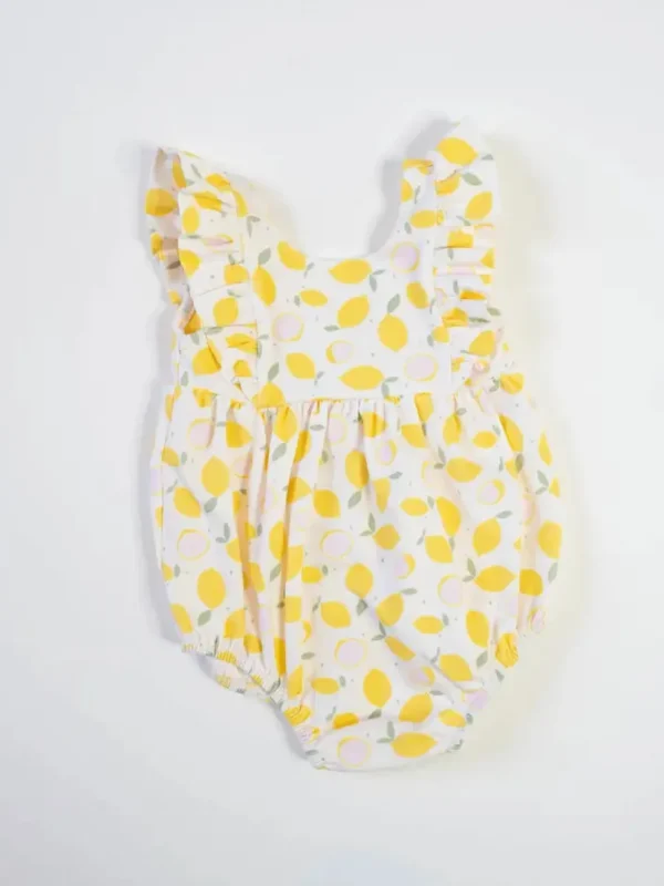 Amelia Romper - Lemon Drop