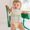 Amelia Romper in Primary Stripe