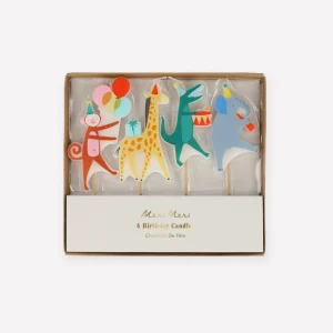 Animal Parade Candles (x 4)