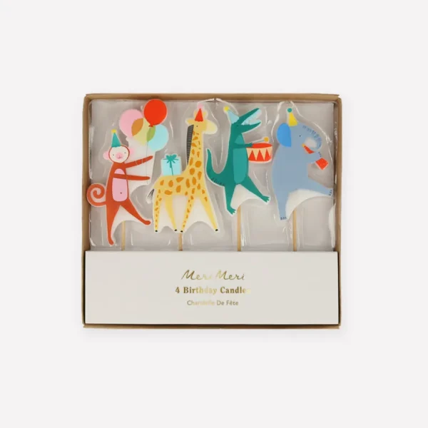 Animal Parade Candles (x 4)