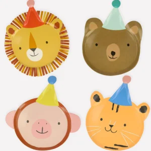 Animal Parade Die Cut Plates (x 8)