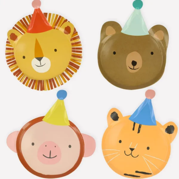 Animal Parade Die Cut Plates (x 8)