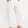 Ankle Length Wide Leg Pants - White