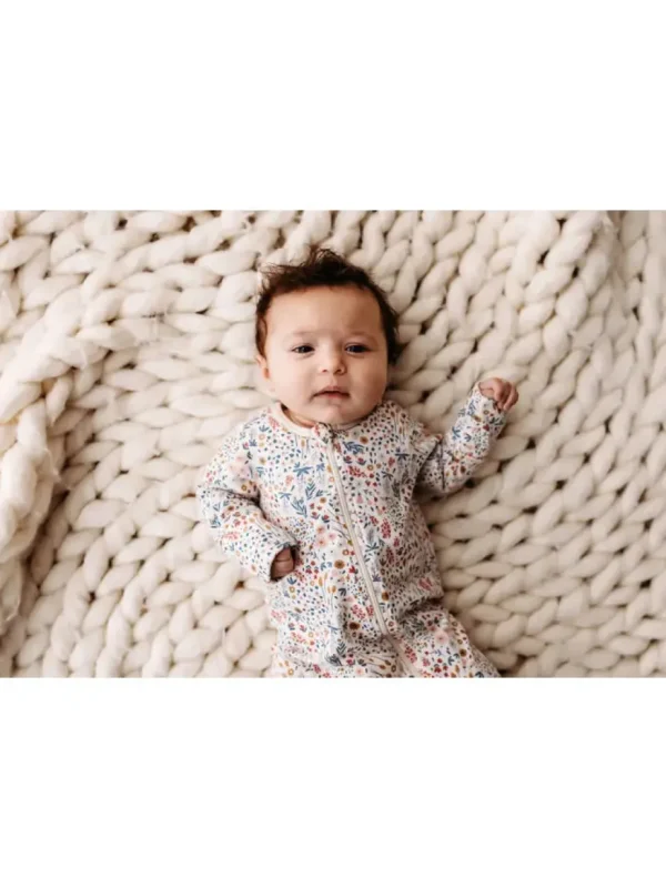 Baby Footed Zip Romper- Mountain Meadow