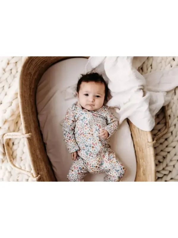 Baby Footed Zip Romper- Mountain Meadow