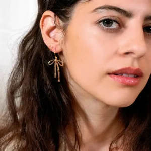 Bad To the Bow Earrings - 18K Gold Plated