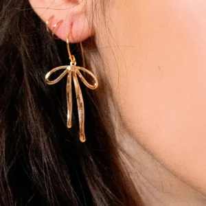 Bad To the Bow Earrings - 18K Gold Plated