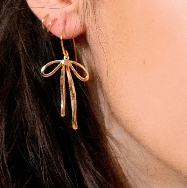 Bad To the Bow Earrings - 18K Gold Plated