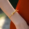 Ballet Core Bow Cuff - 18K Gold Plated