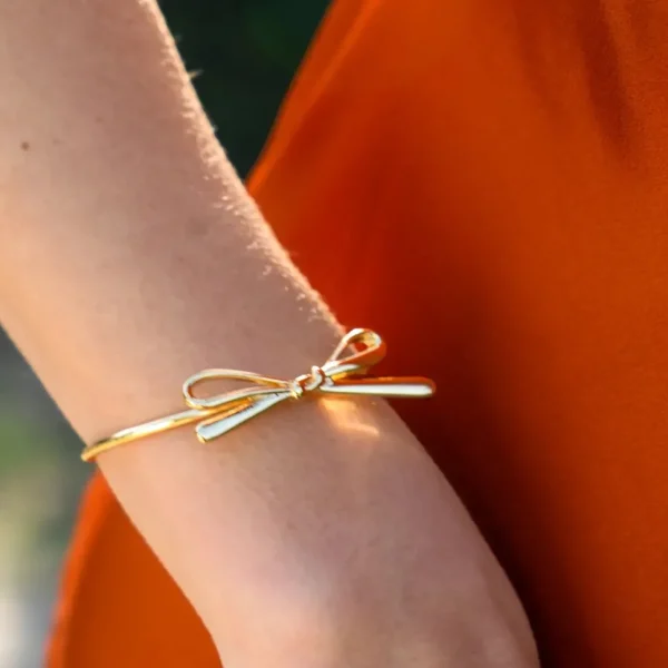 Ballet Core Bow Cuff - 18K Gold Plated