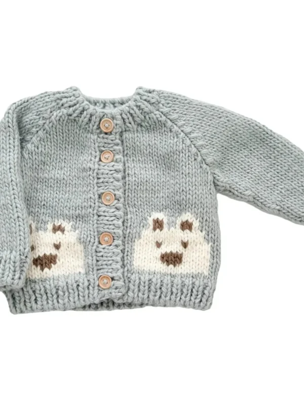 Bear Cardigan Sweater - Bowie Grey