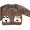 Bear Cardigan Sweater - Tan