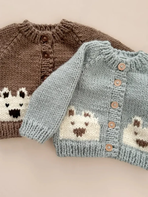 Bear Cardigan Sweater - Tan