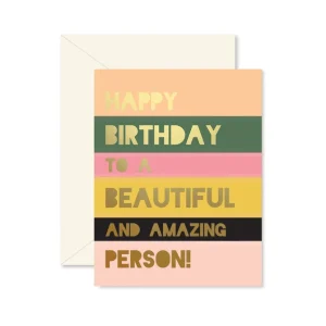 Beautiful Person Colorblock Birthday