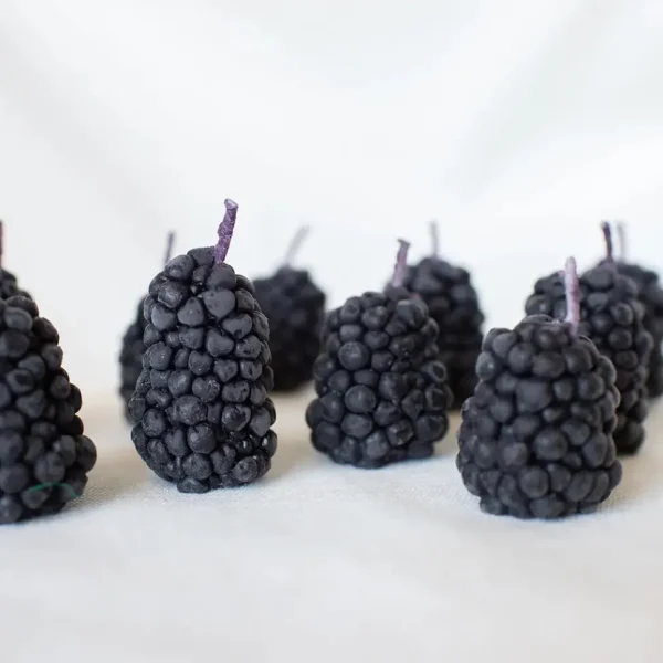 Beeswax Blackberry Birthday Candles - 5 count