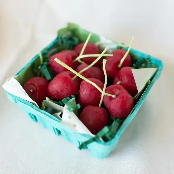 Beeswax Cherry Birthday Candles - 5 count