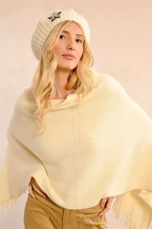 Beret with Star - Off White