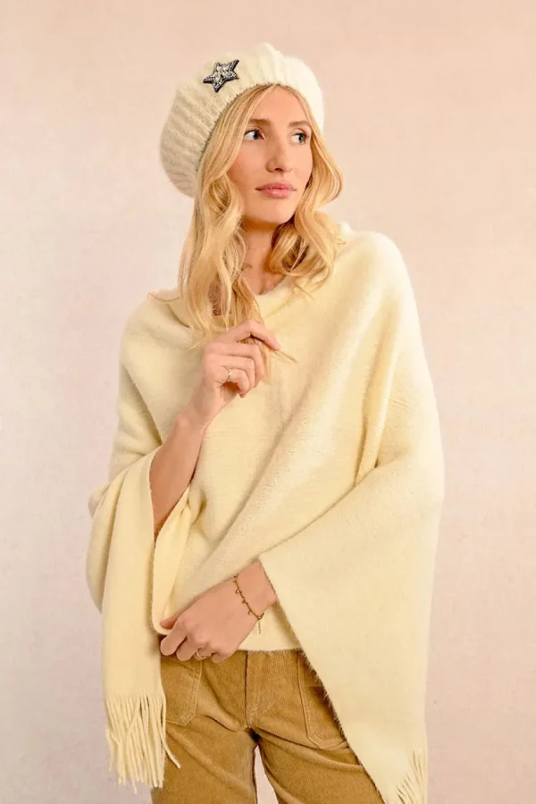 Beret with Star - Off White
