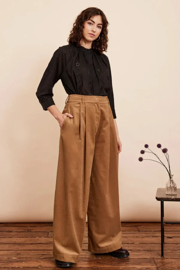 Bianca Lurex Broderie Black Blouse