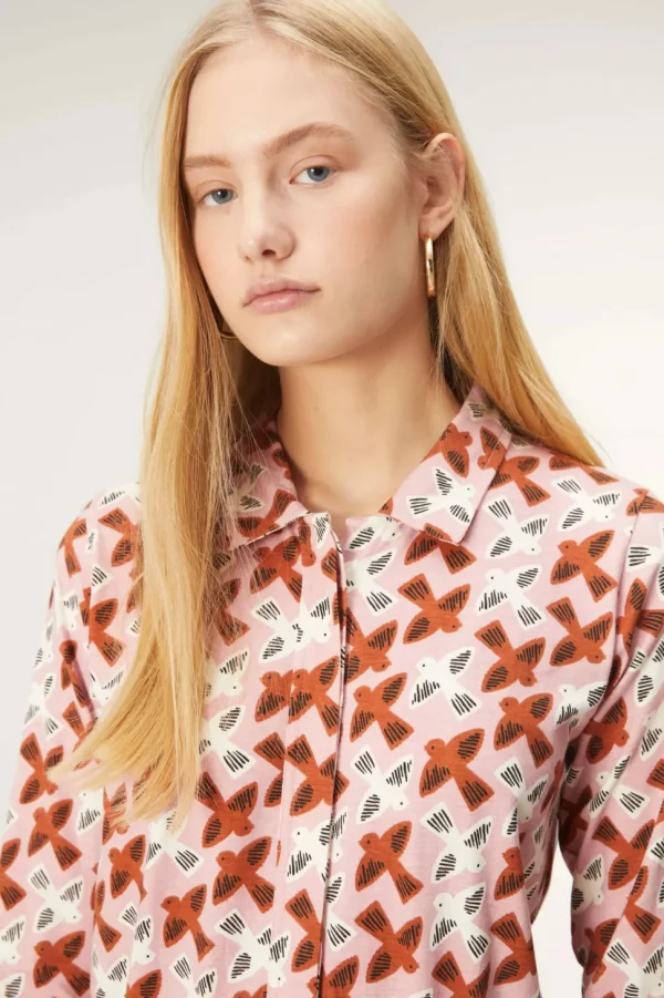 Bird Print Jumpsuit