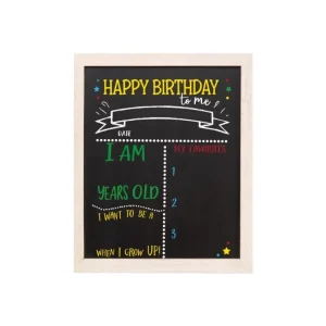 Birthday And School Chalkboard