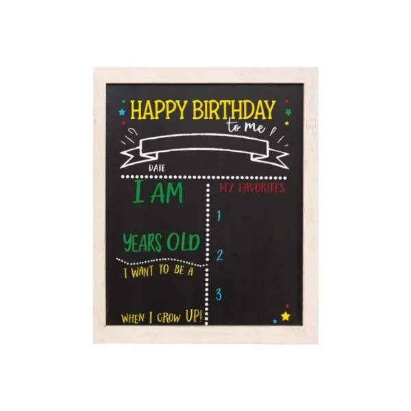 Birthday And School Chalkboard