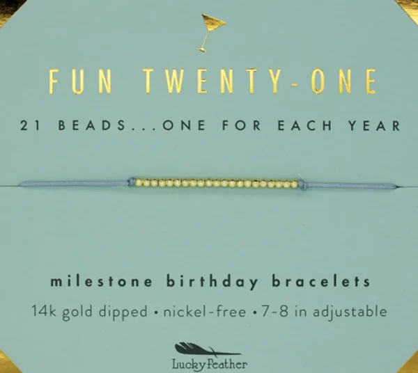 Birthday Celebration Bracelet (Ages 21, 30, 40, 50)