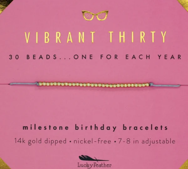 Birthday Celebration Bracelet (Ages 21, 30, 40, 50)