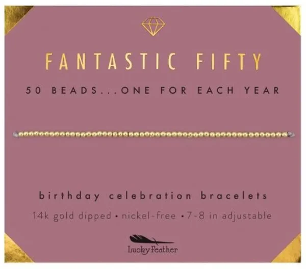 Birthday Celebration Bracelet (Ages 21, 30, 40, 50)