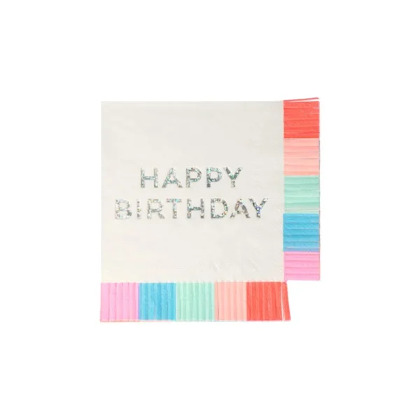 Birthday Fringe Small Napkins (x16)