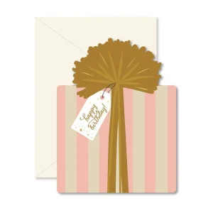 Birthday Gift Die-Cut Folded Greeting Card