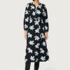 Black Calatea Floral Print Long Dress
