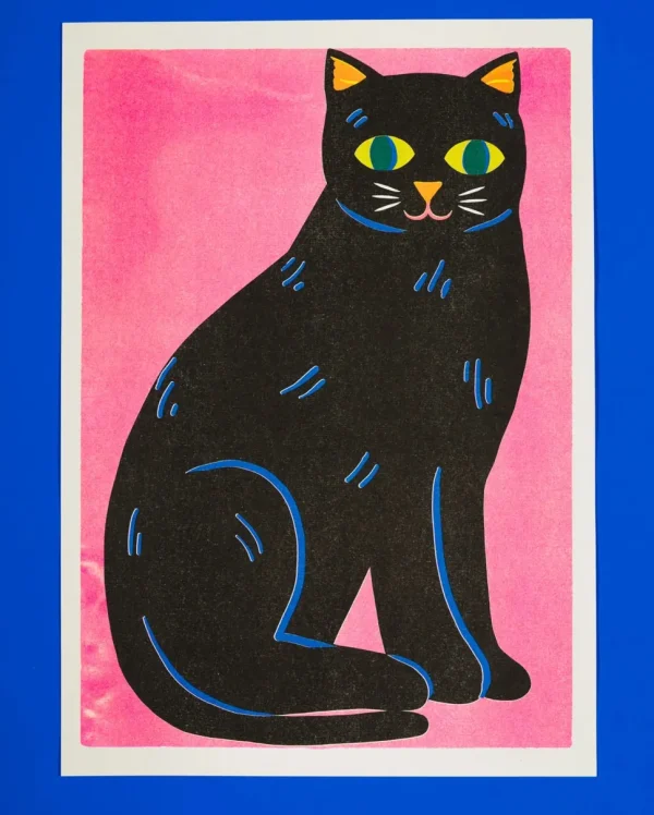 Black Cat Print