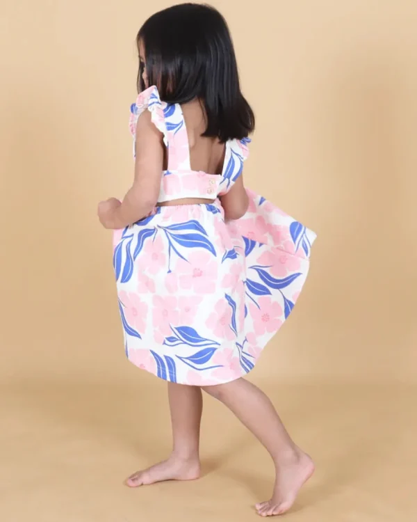 Bloom Ruffle Open Back Dress