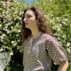 Blouse With Silk Tie - Cream