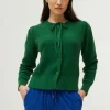 Bow Knit Cardigan - Green
