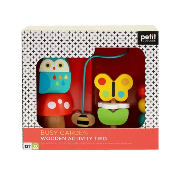 Busy Garden Wooden Activity Trio