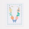 Butterflies & Flowers Enamel Charm Necklace