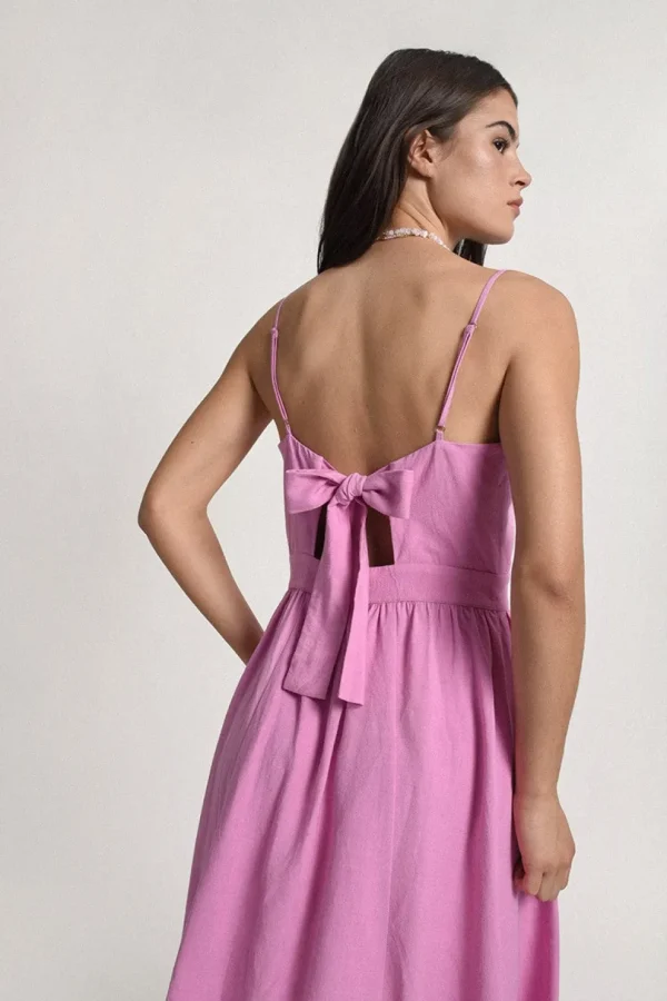 Button Front Dress - Pink