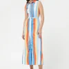 Button Front Stripe Dress